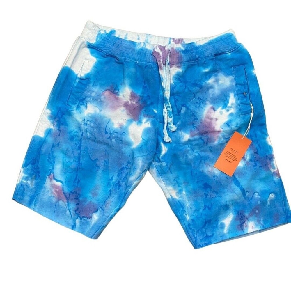 La Detresse Women's Blueberry Mystic Biker Shorts - Tie Dye Boho Size Large NWT